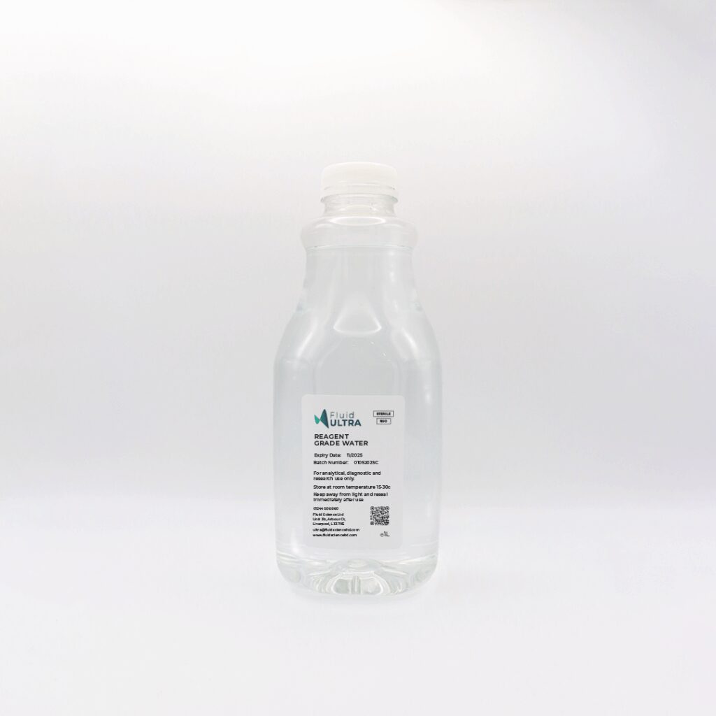 Reagent Water - 1000ml - 1L - Reagent Grade Water - Reagent Grade - High Purity Reagents - JPG - Gamma Irradiated