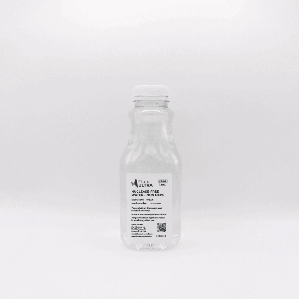 500ml - Nuclease Free Water - Nuclease-Free Water - Non DEPC Treated - Not DEPC Treated - No Diethylpyrocarbonate - JPG
