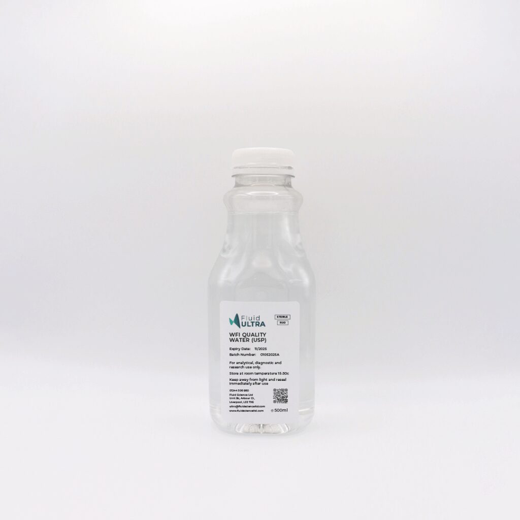 Water For Injection - WFI - Quality - Water For Injection Quality - USP Grade - JPG - EP Grade - USP/EP - WFI Quality - 1231 - 500ml