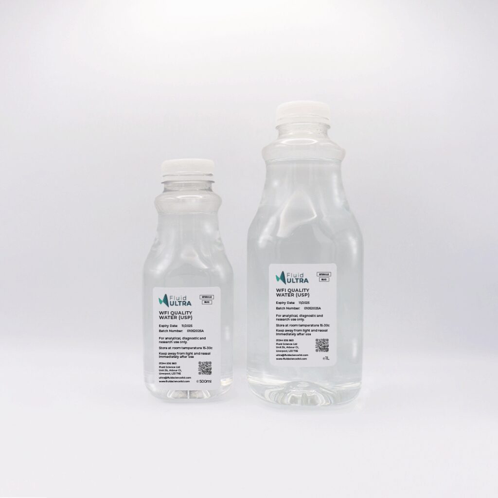 Water For Injection - WFI - Quality - Water For Injection Quality - USP Grade - JPG - EP Grade - USP/EP - WFI Quality - 1231 - 1L - 500ml - 1000ml